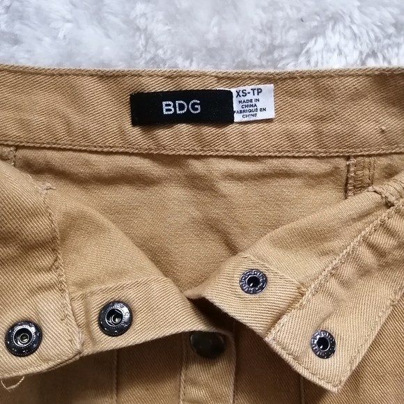 BDG Mustard Button Up Mini Skirt - Picture 5 of 6